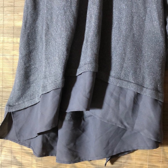 NEW Apt 9 Knit sweater shirt blouse metallic Side slits casual holiday 2X NWT - Picture 6 of 16